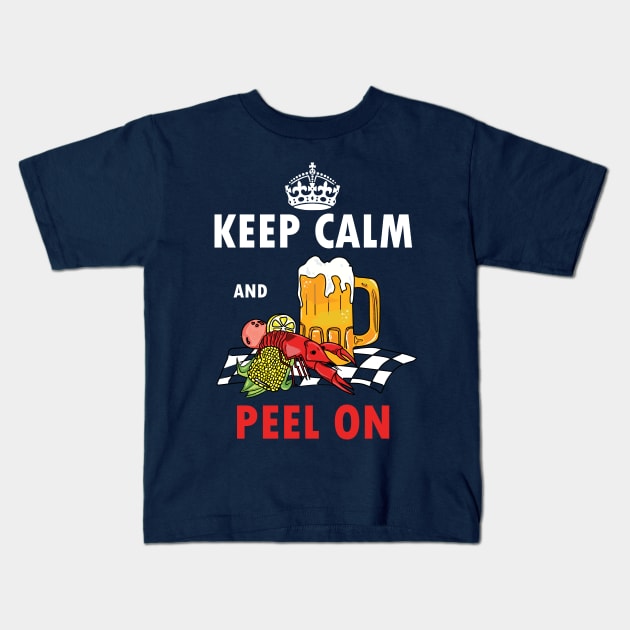 Peel on - Crawfish, beer, weedend, summer, crawfish boil, cray, crayfish, food Kids T-Shirt by papillon